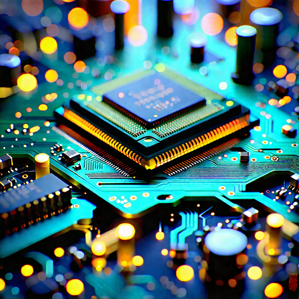 Close-up of microprocessor