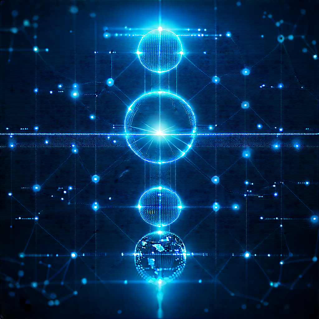 Blockchain Network Visualization With Image, There