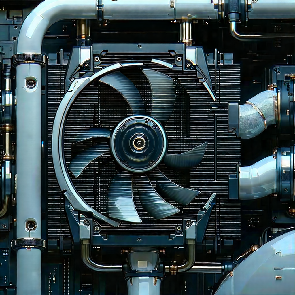 Close-up of cooling system