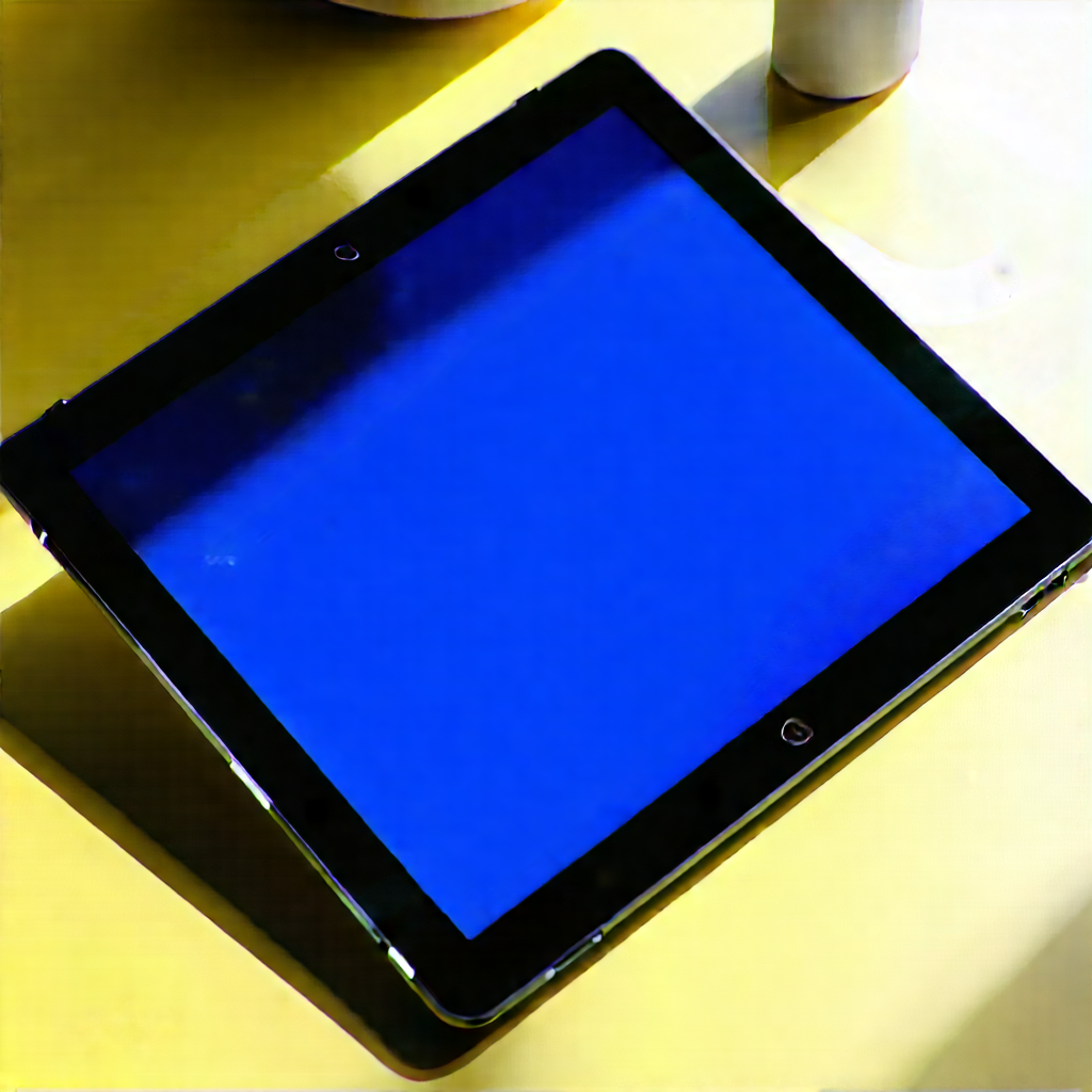 Tablet With User Interface With Table Black