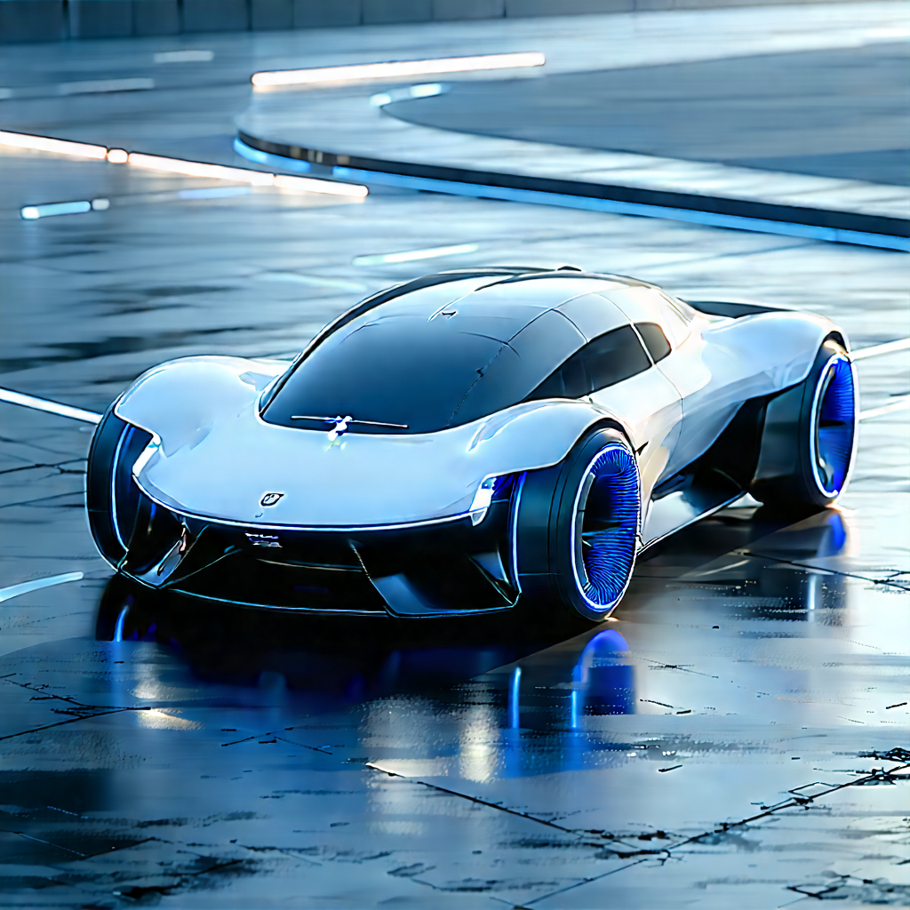 Innovative Electric Vehicle Design With White Sports