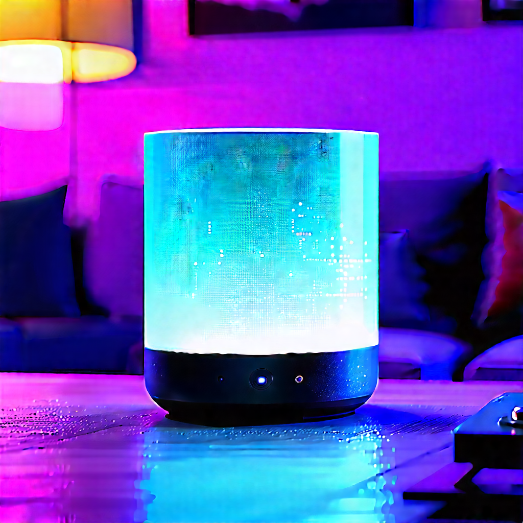 Smart home (device:1.15) with glowing screen