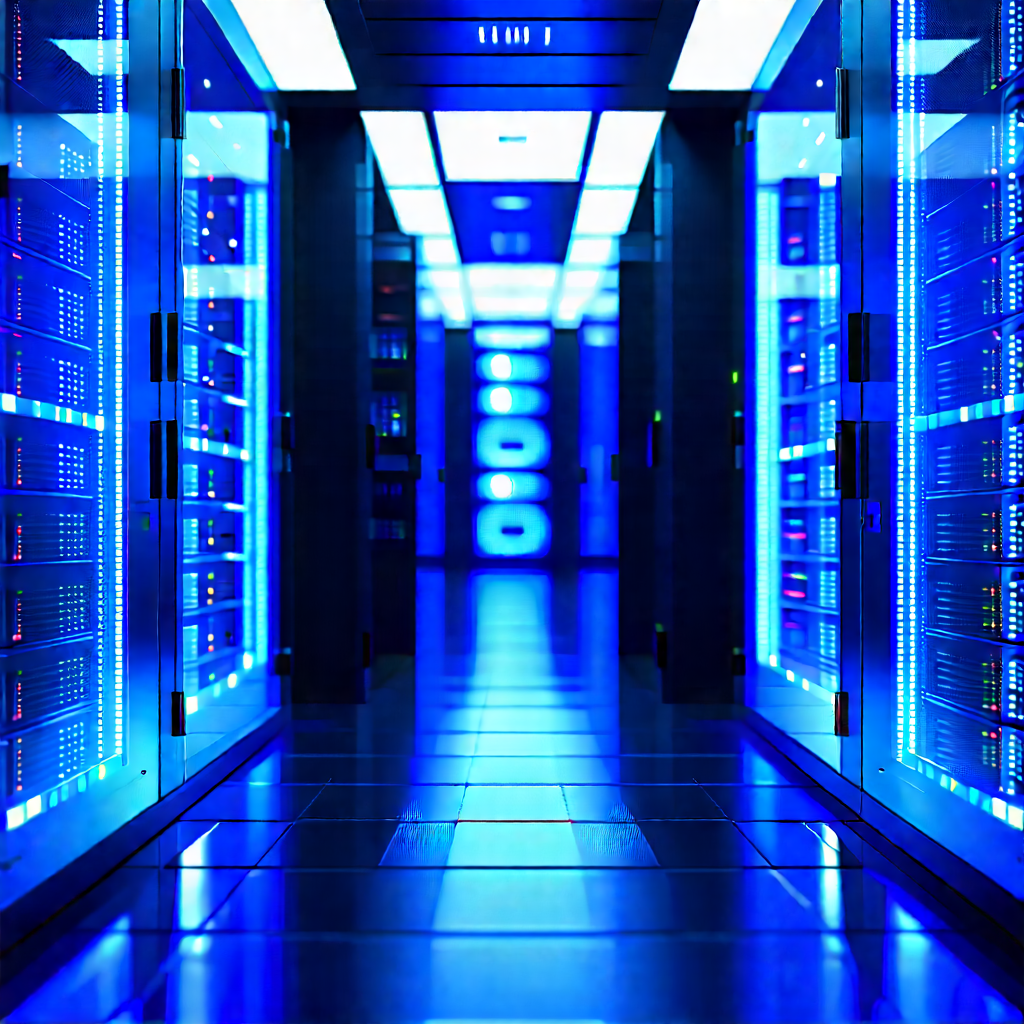 Futuristic Server Room With Image, There