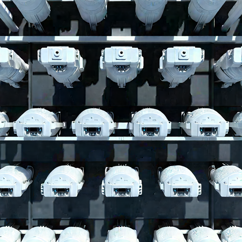 Close-up of sensor array