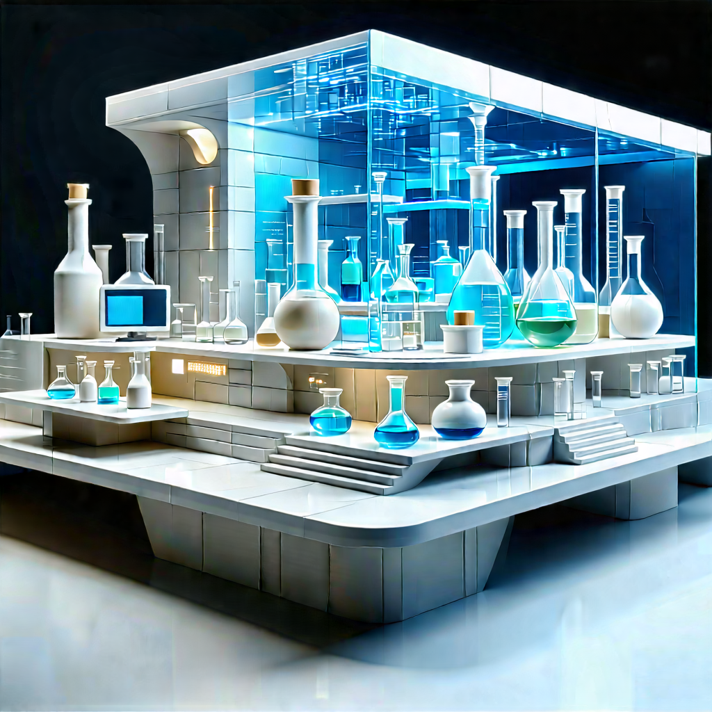 (futuristic:1.18) Research Laboratory With White Laboratory