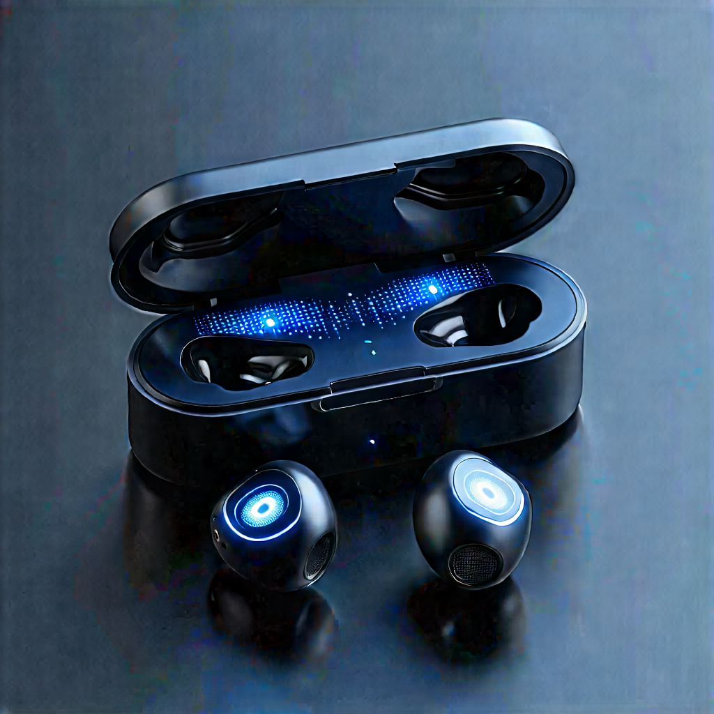 Wireless Earbuds With User Interface With Pair Black