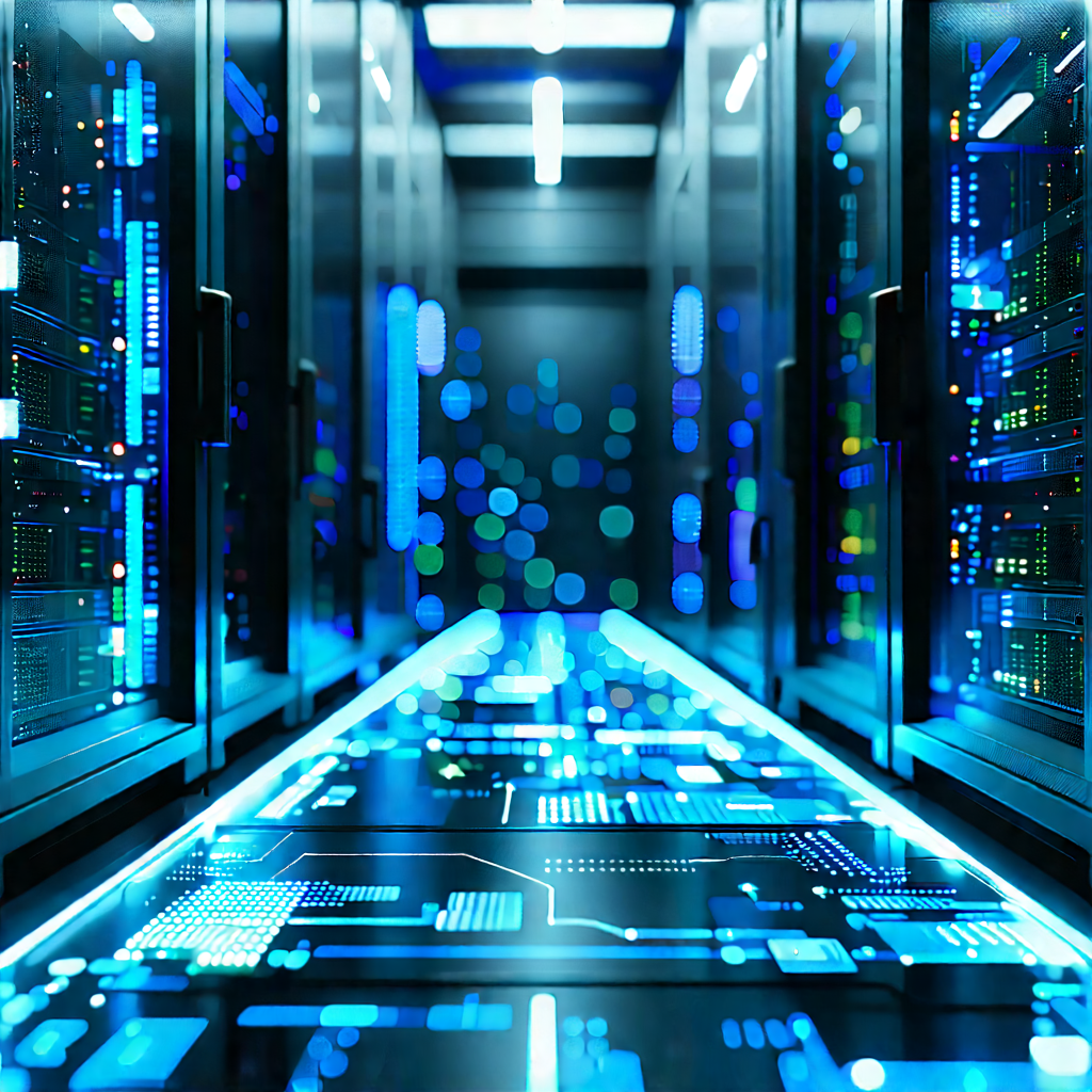 Server rack with digital particles