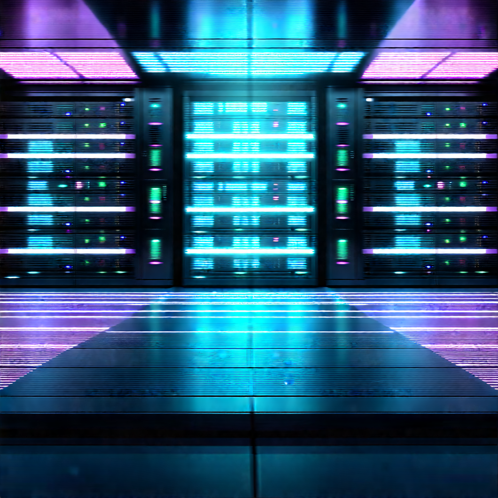 Futuristic Server Room With Image, There