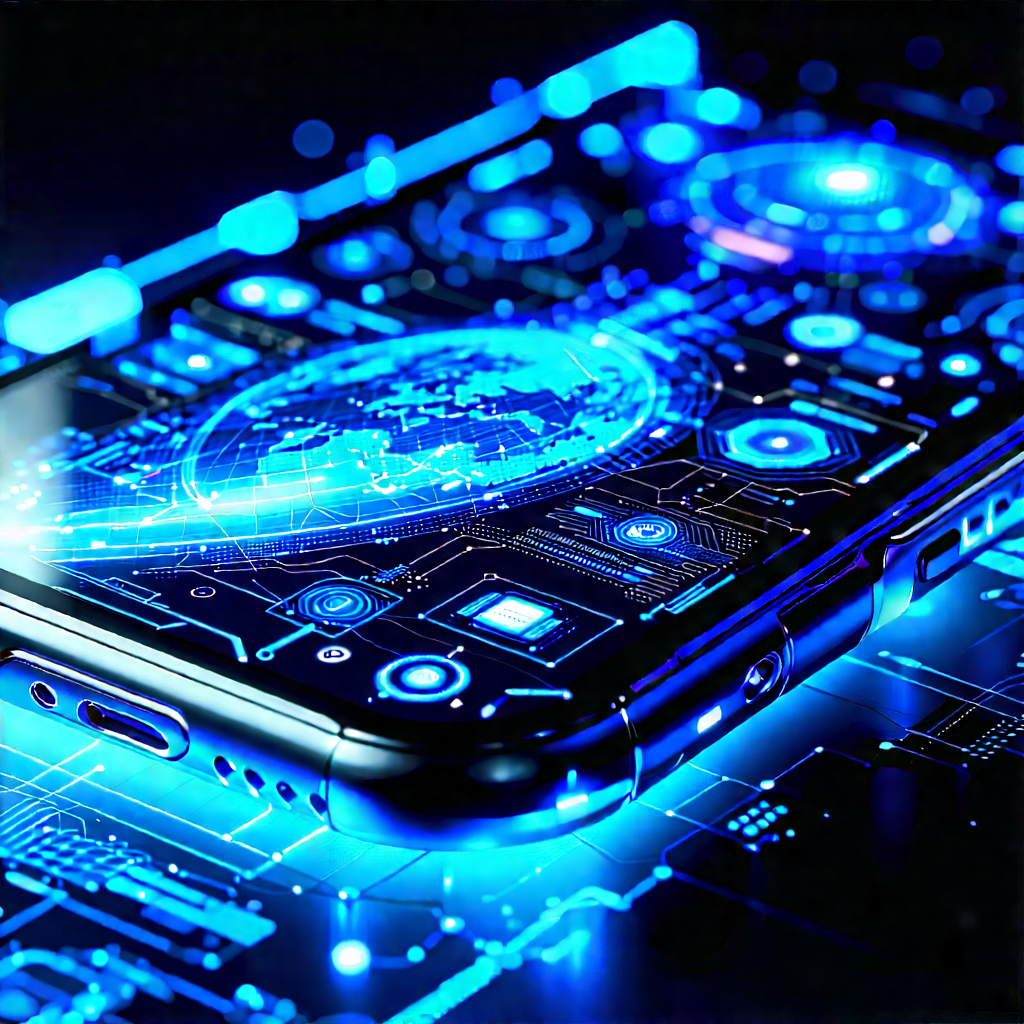 Smartphone With Data Visualization With Cell Phone