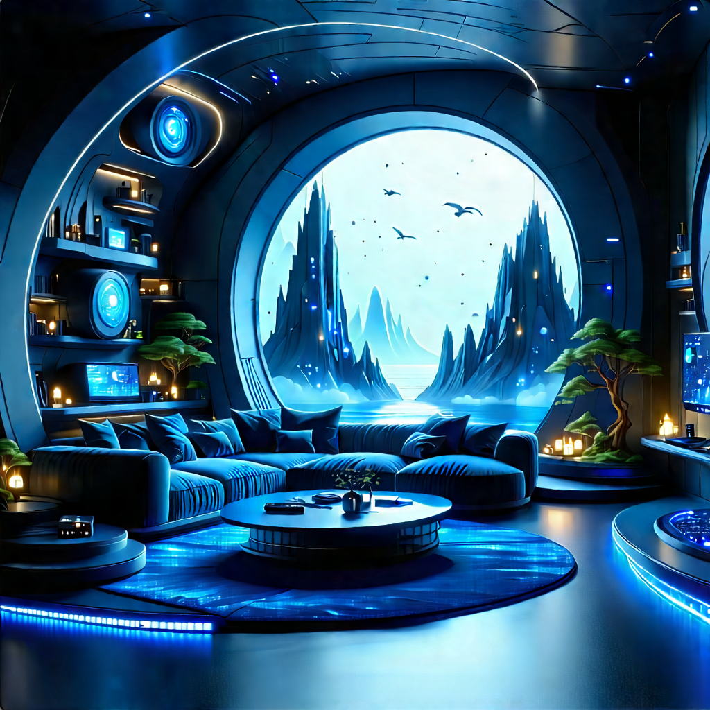Futuristic Smart Home With Futuristic Living