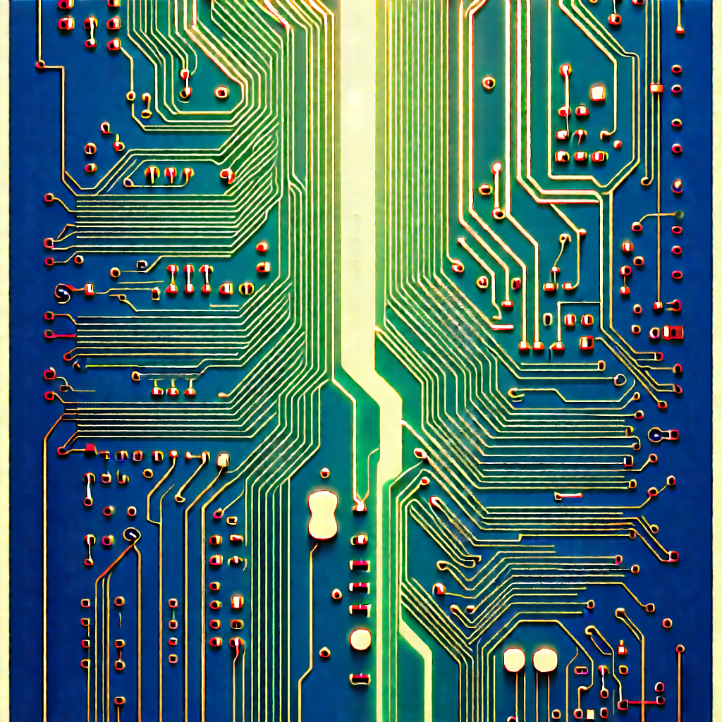 Circuit board with (digital:1.49) particles