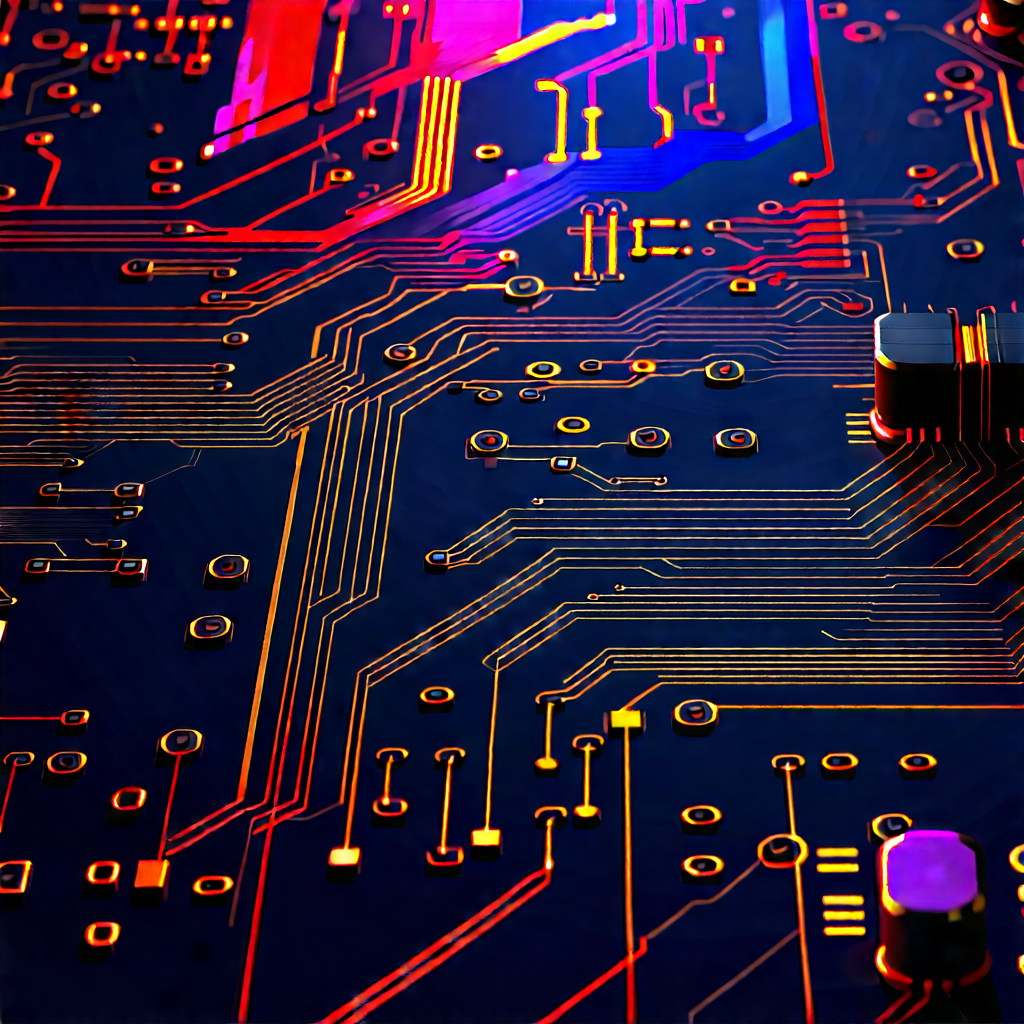 Close-up of electronic circuit
