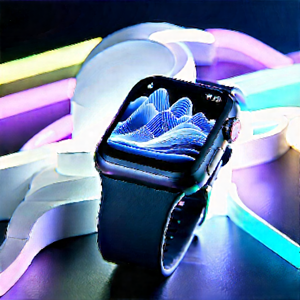Smart Watch With User Interface With Black Apple