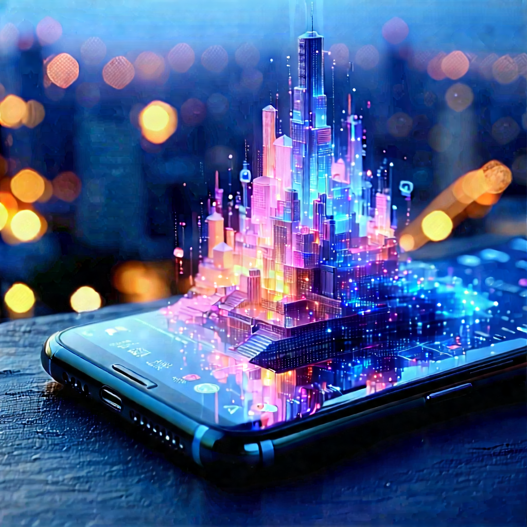 Smartphone With Data Visualization With Cell Phone