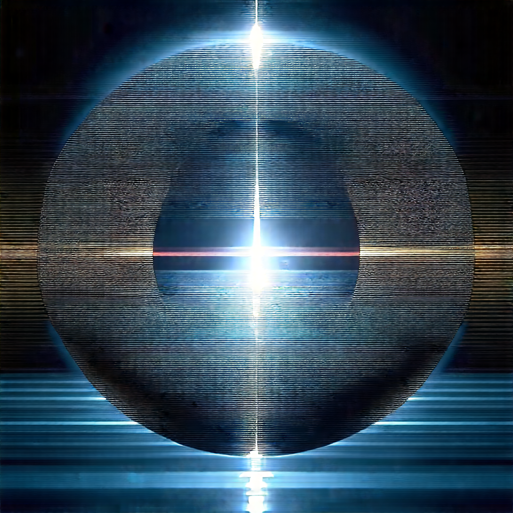 Quantum Computer With Laser Scanning With Large, Round,