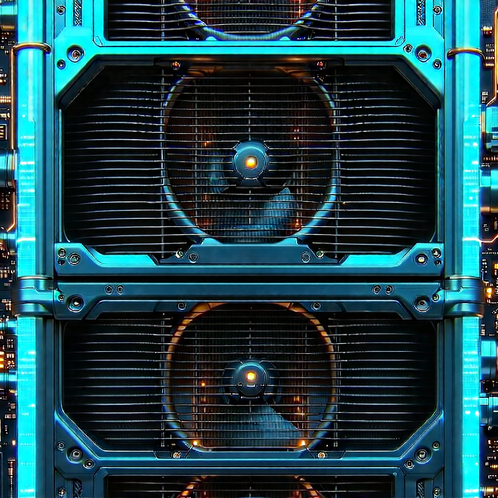 Close-up of cooling system