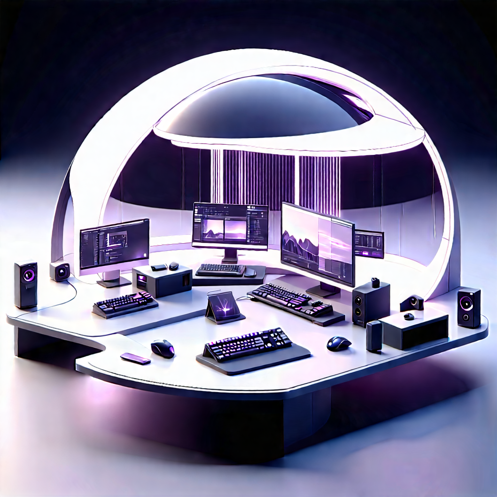 (futuristic:1.46) digital workspace