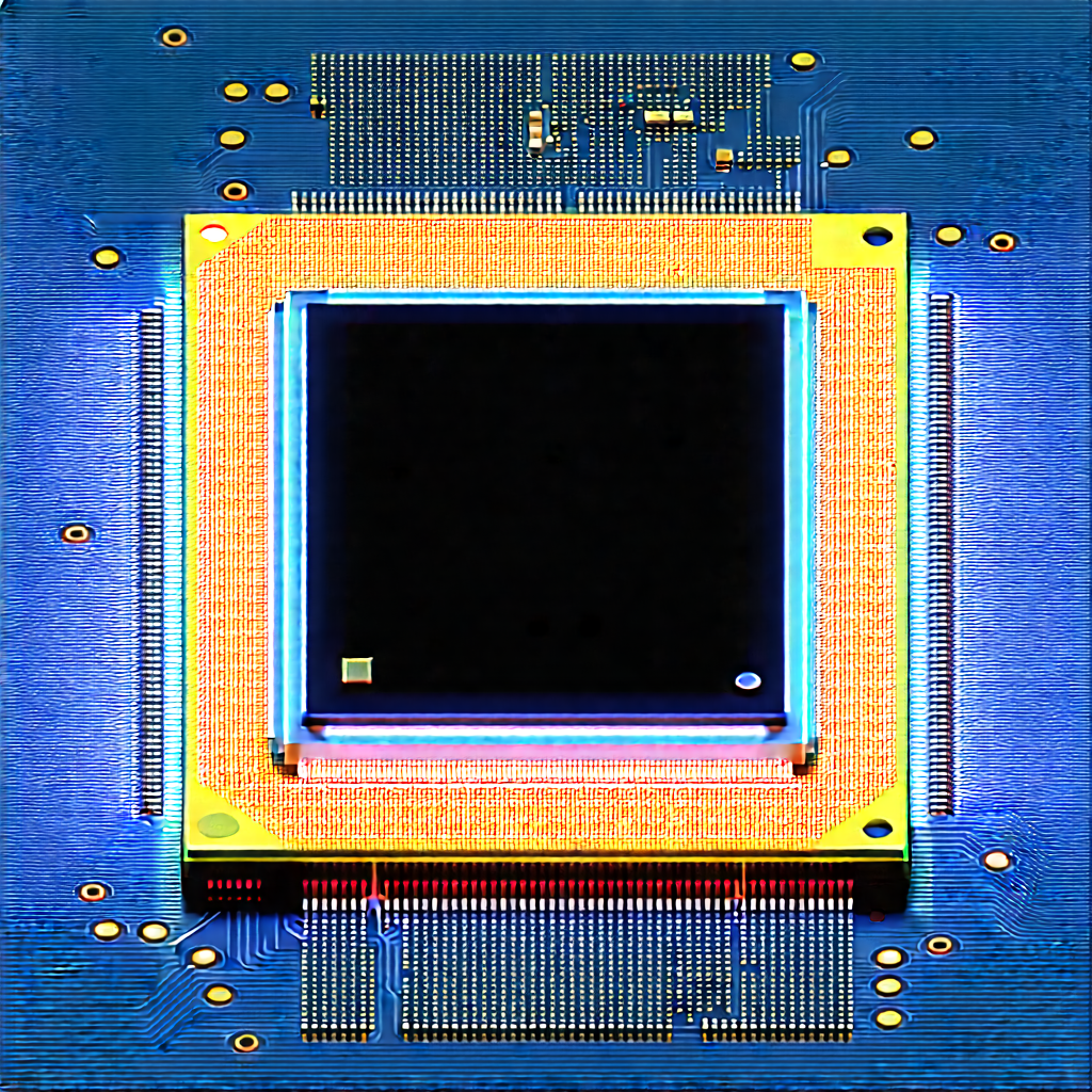 Close-up of microprocessor