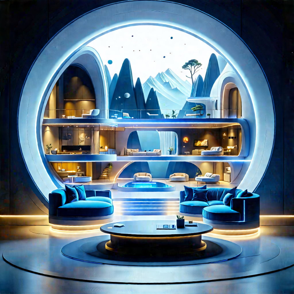 Futuristic Smart Home With Image, There