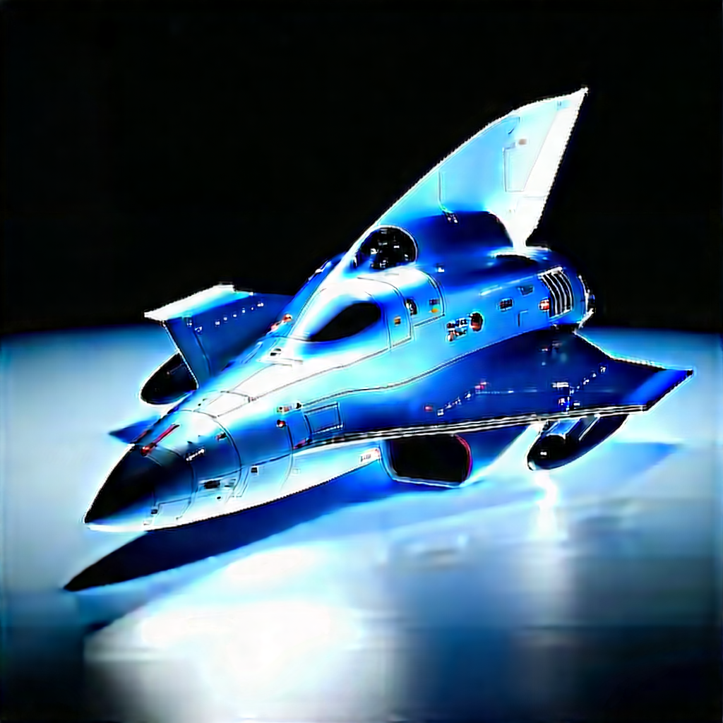 Aerospace Technology In Design Studio With Blue White