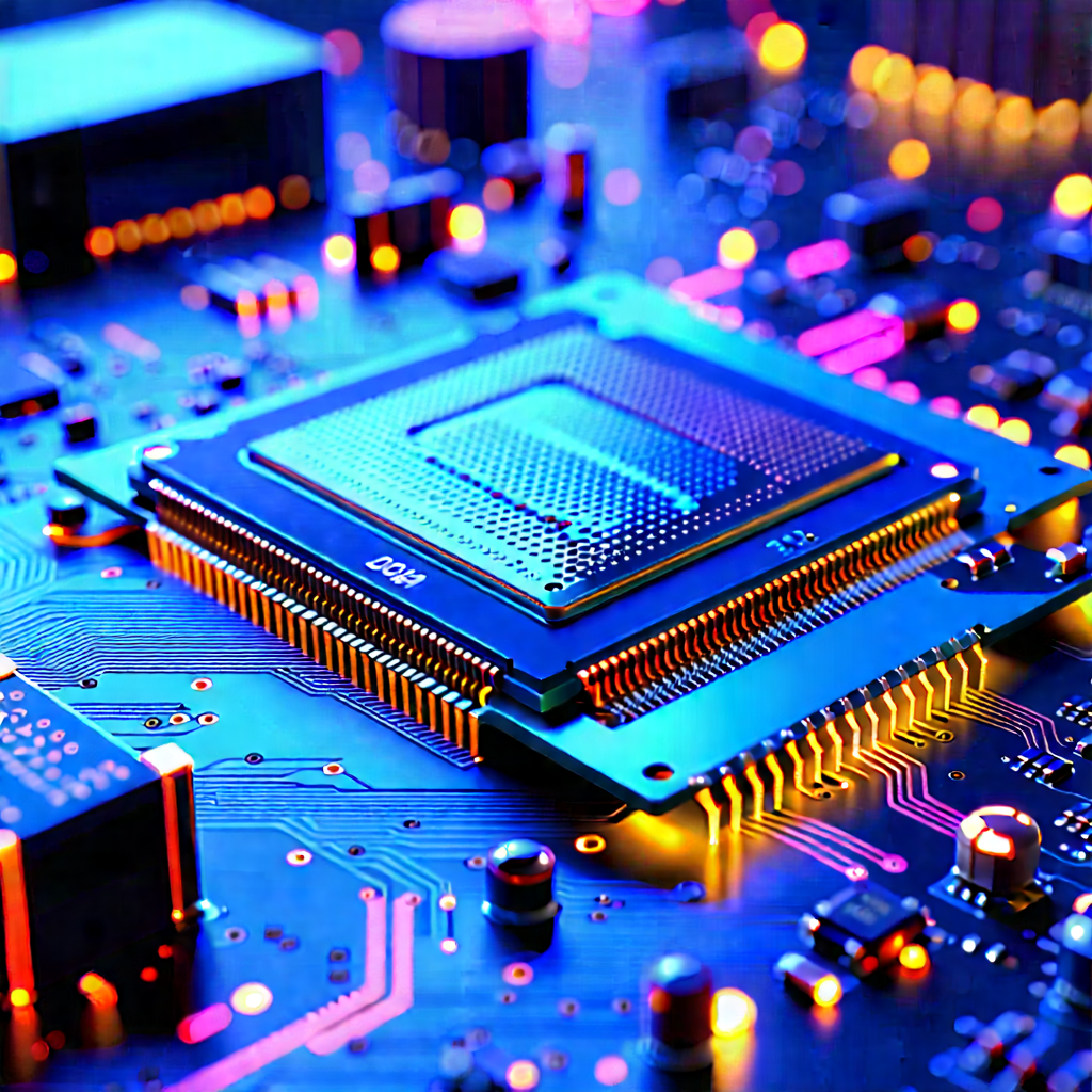 Circuit board with neon accents