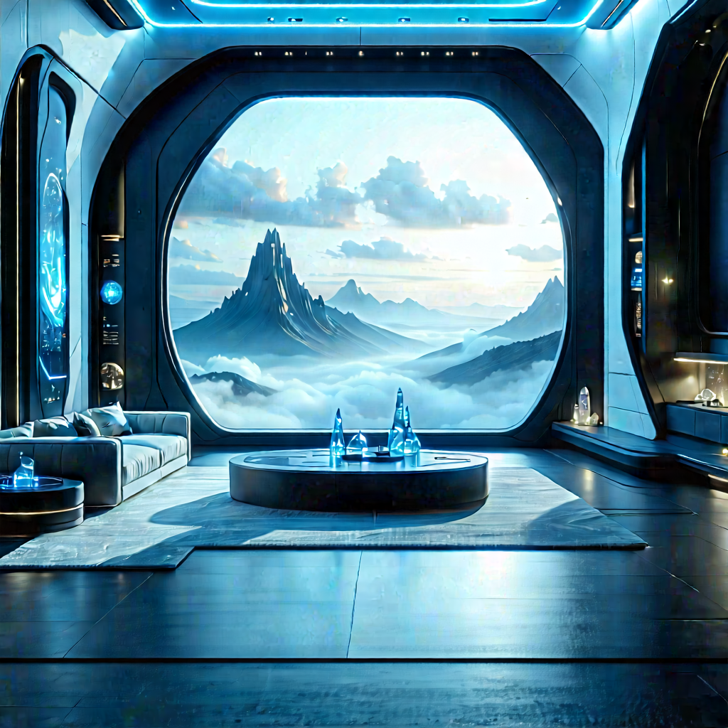 Futuristic Smart Home With Futuristic Living