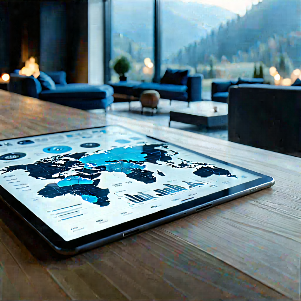 Tablet with data visualization