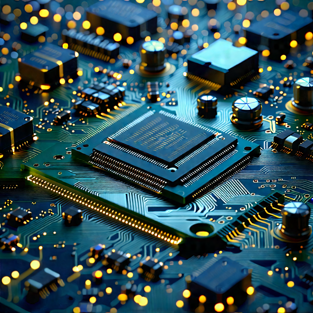 Close-up of electronic circuit