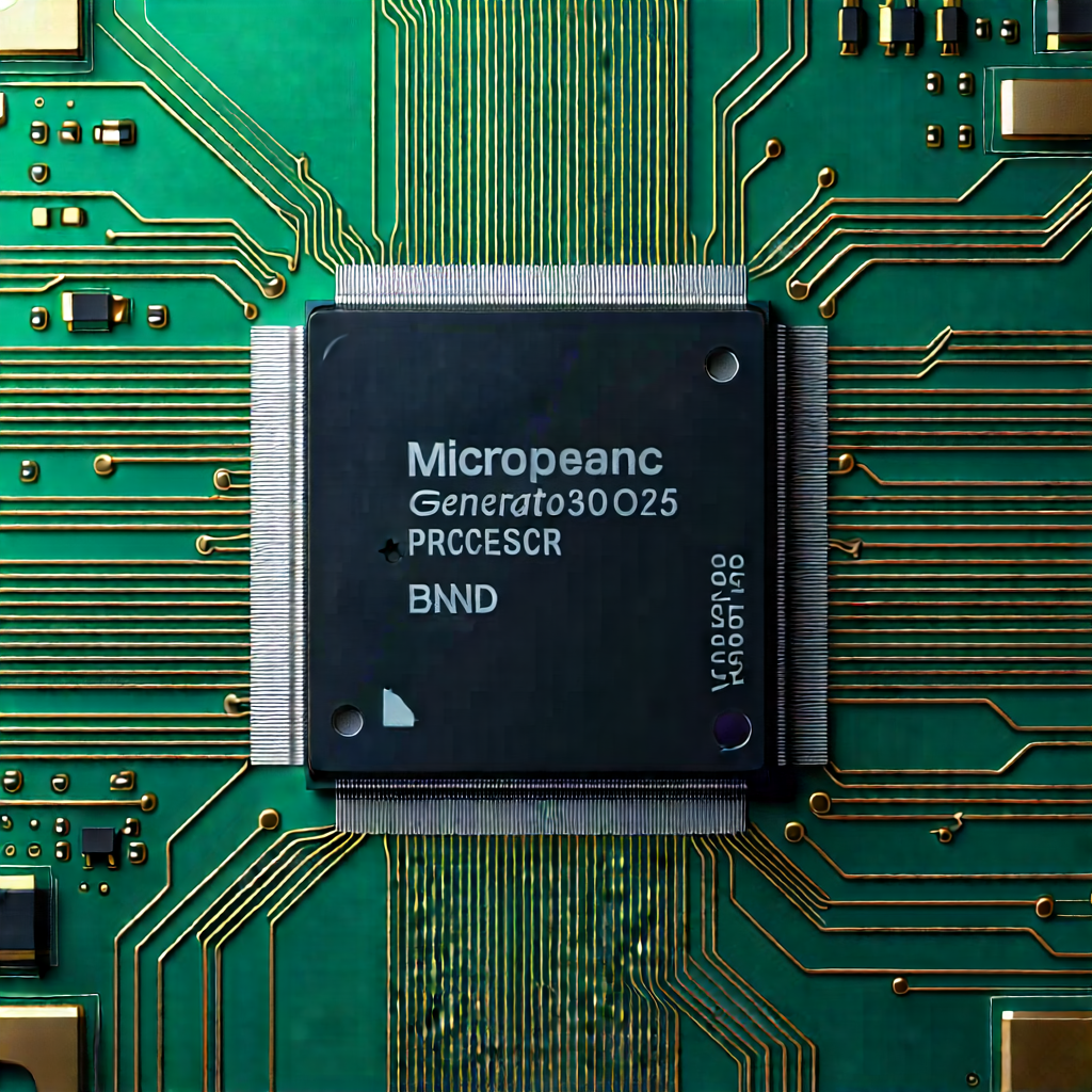 Close-up of microprocessor