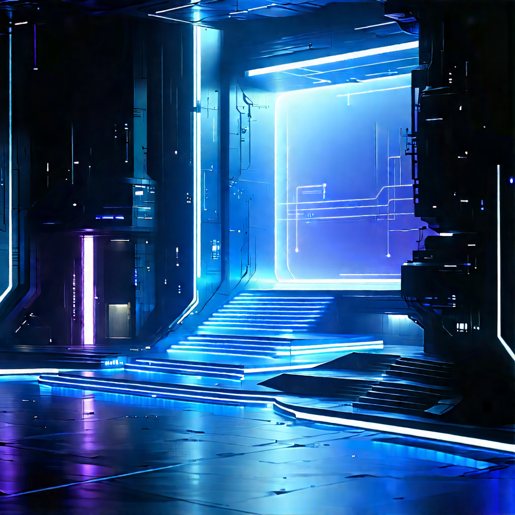 Futuristic Innovation Hub With Futuristic Scene,