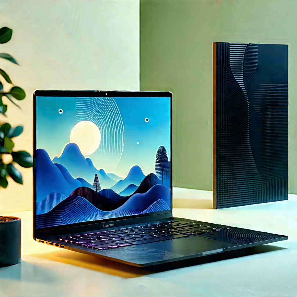 Laptop With User Interface With Black Laptop