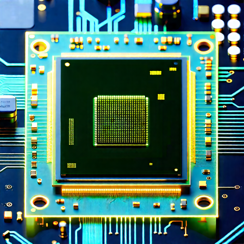 Close-up of microprocessor