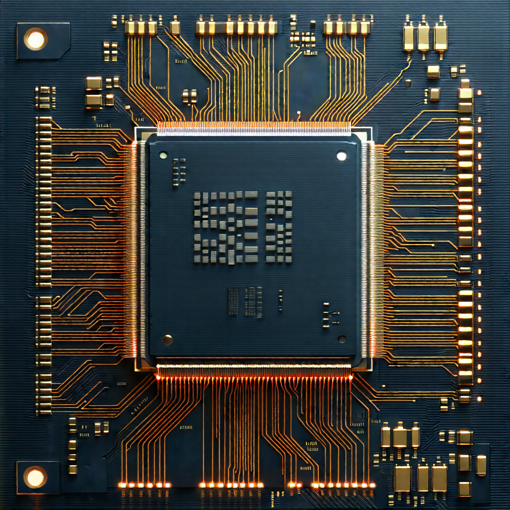 Close-up Of Microprocessor With Close-up Computer