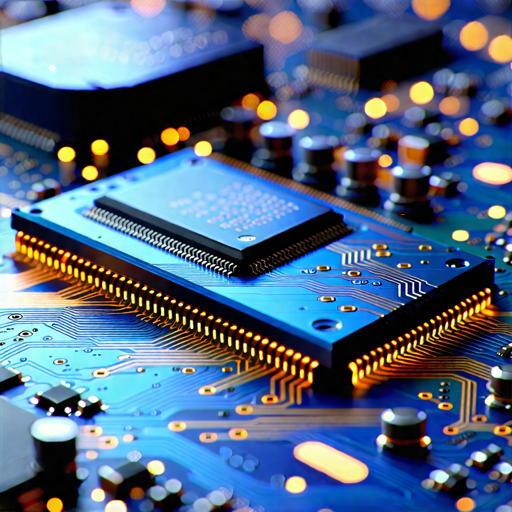 Close-up of electronic circuit