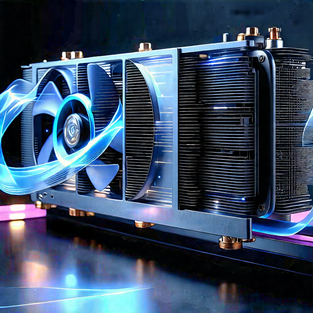 Close-up Of Cooling System With Large Computer