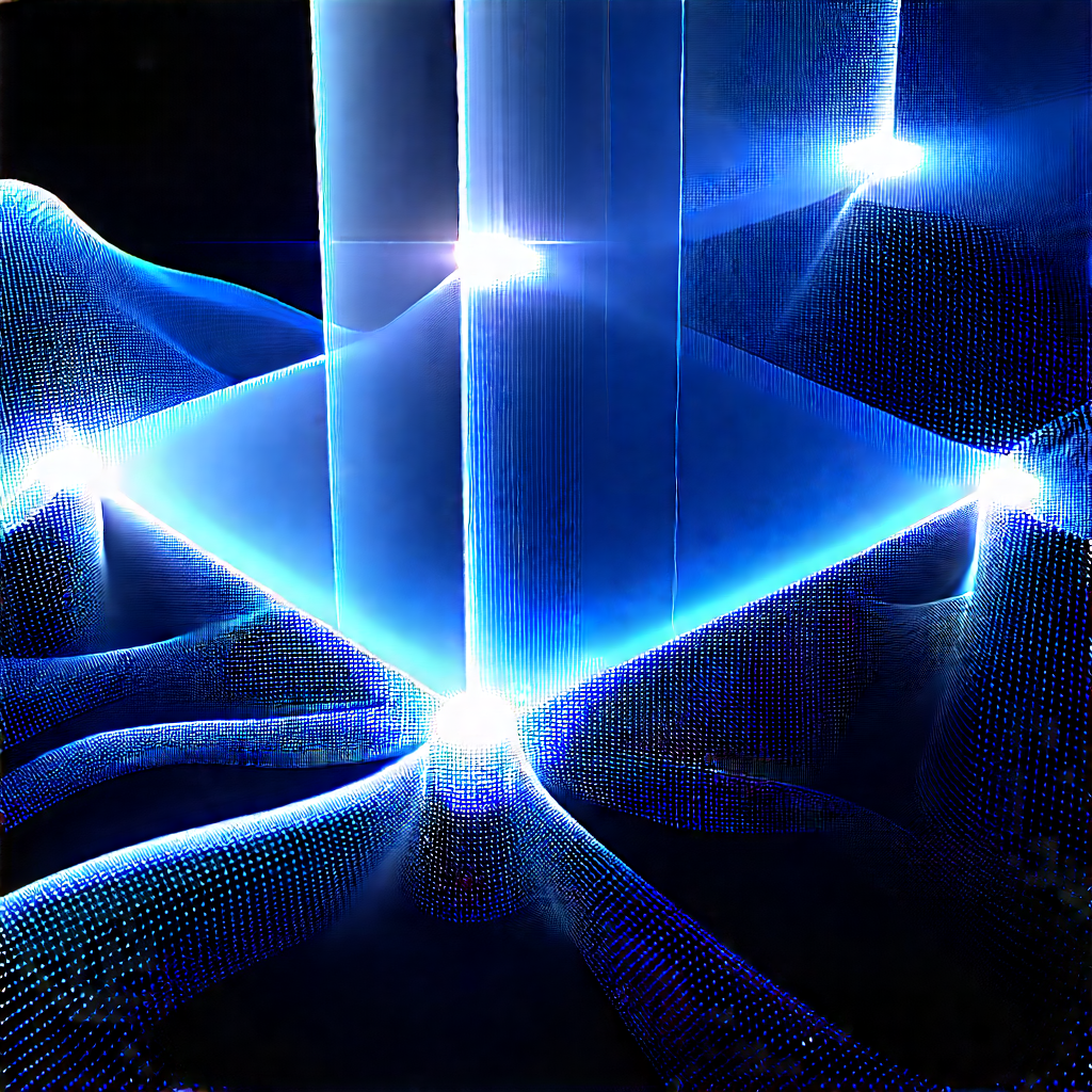 Blockchain Network Visualization With Blue Light