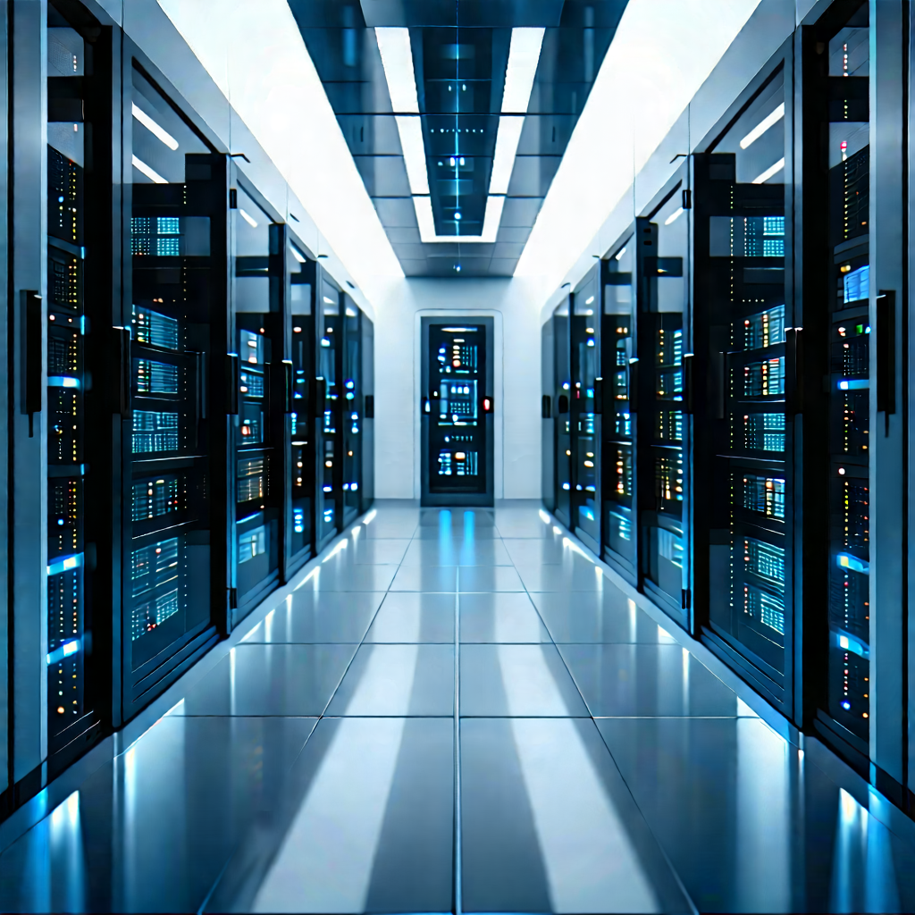 (futuristic:1.21) server room