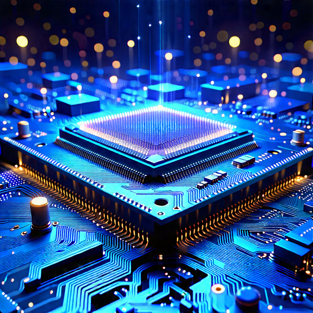 Close-up of microprocessor