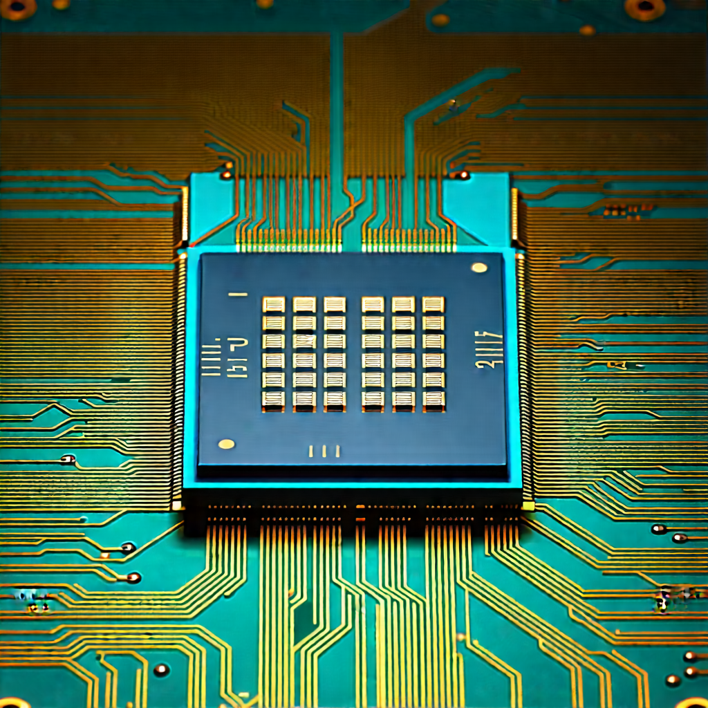 Close-up of microprocessor