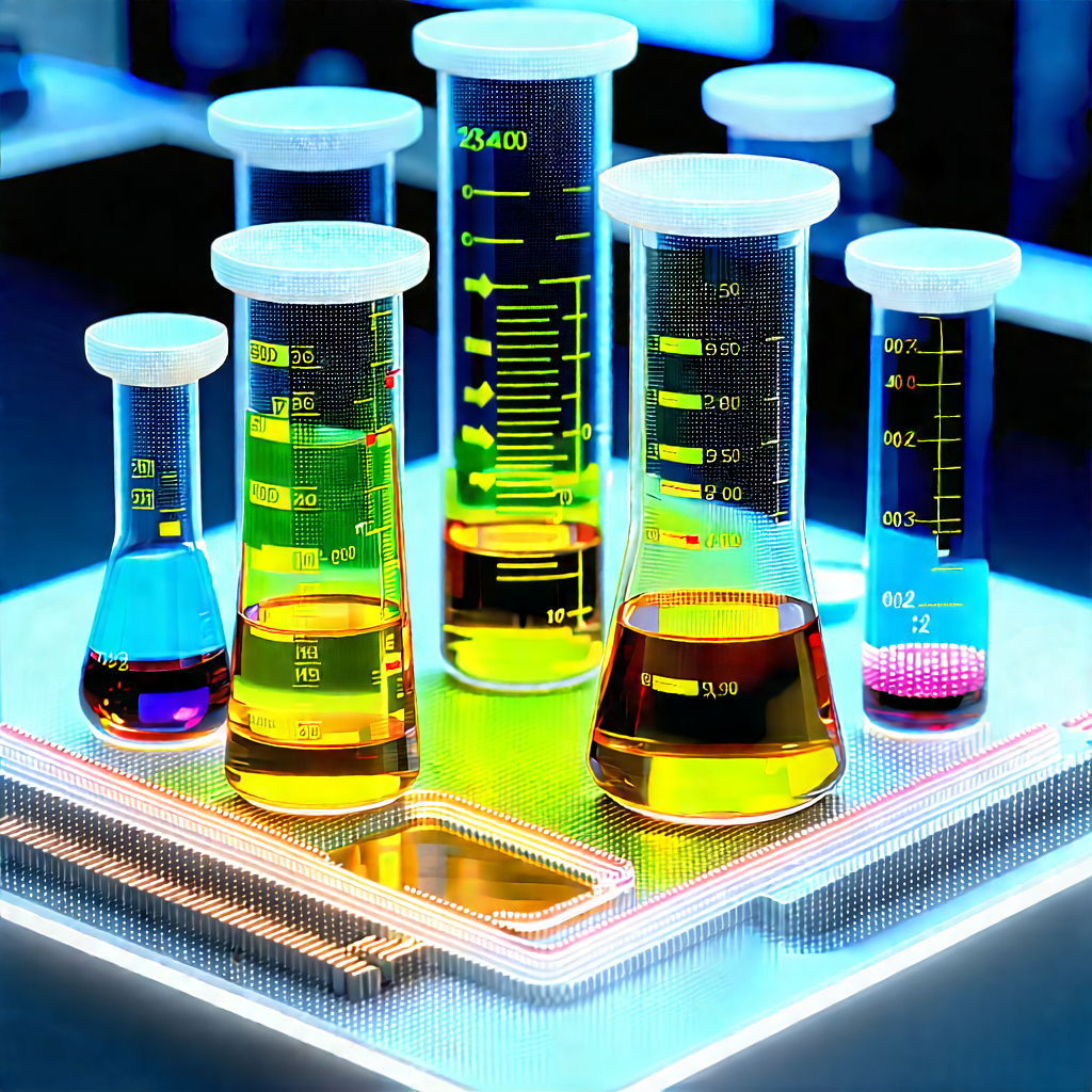 Educational Technology In Modern Laboratory With There Five