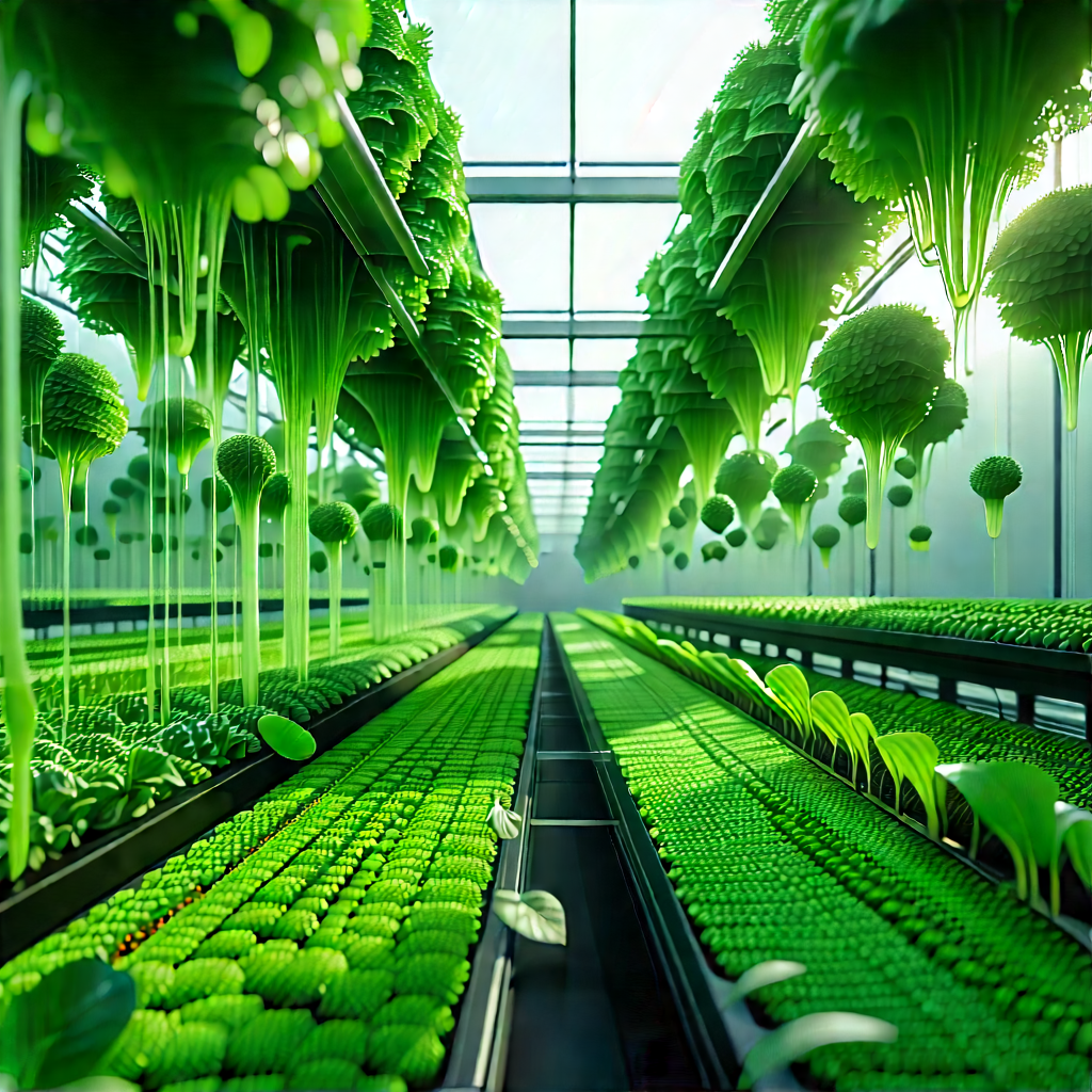 Agricultural Technology In Manufacturing Facility With Large, Well-lit