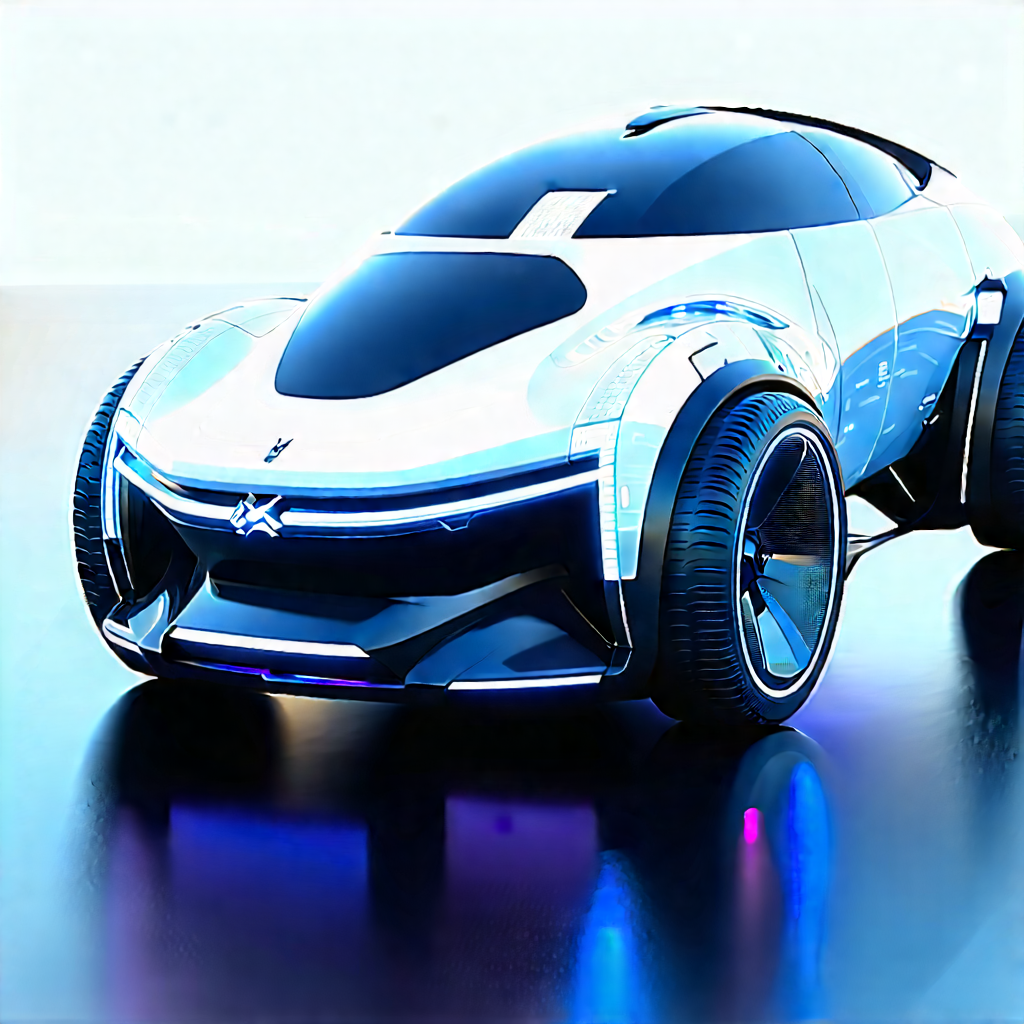 Innovative Electric Vehicle Design With Futuristic Displayed