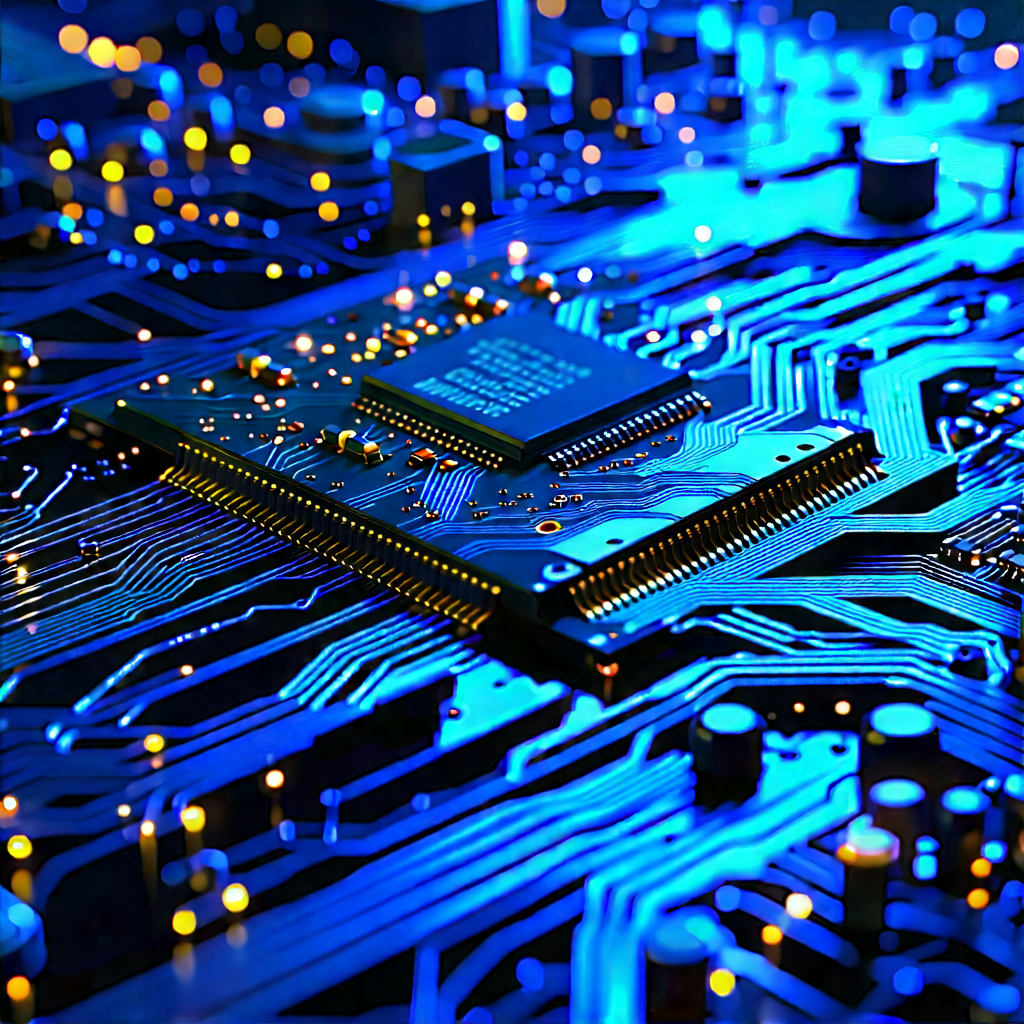 Close-up of electronic circuit