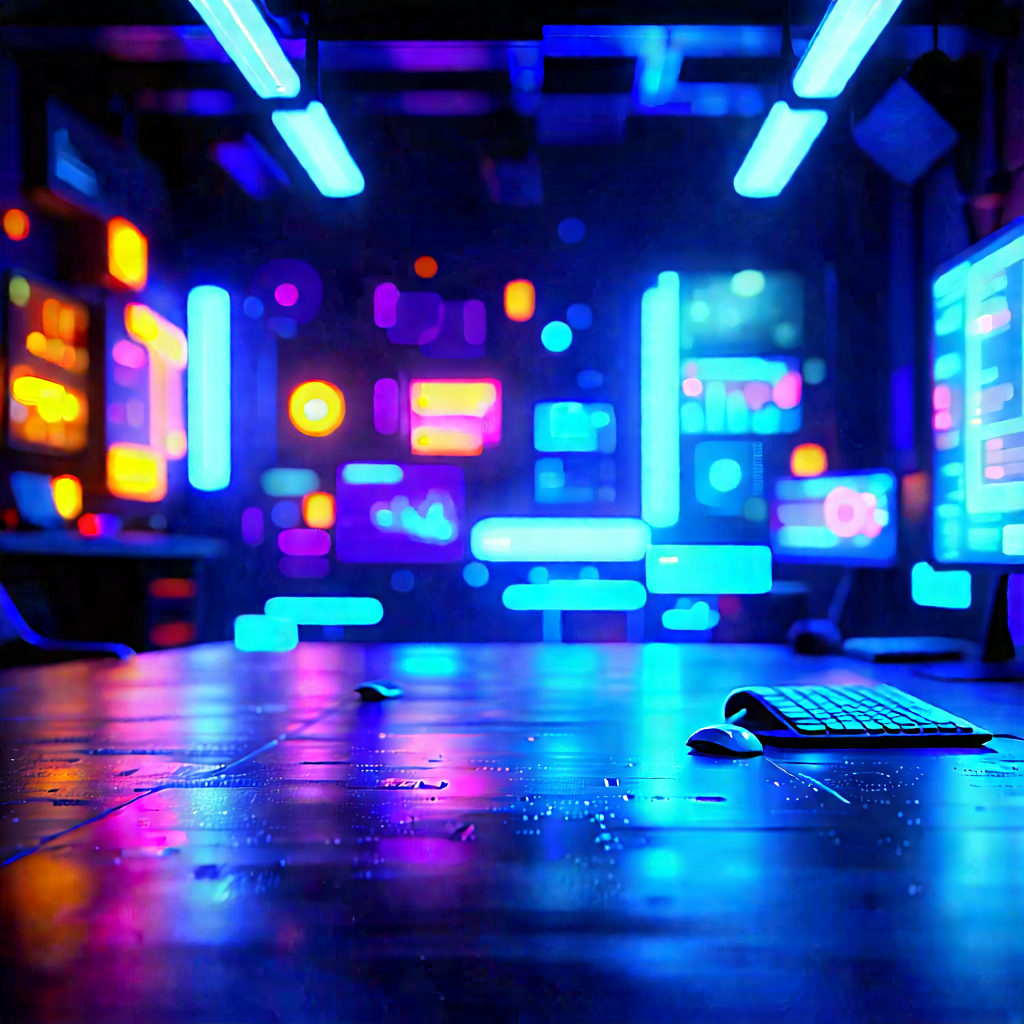 Futuristic Tech Startup Office With Image, There