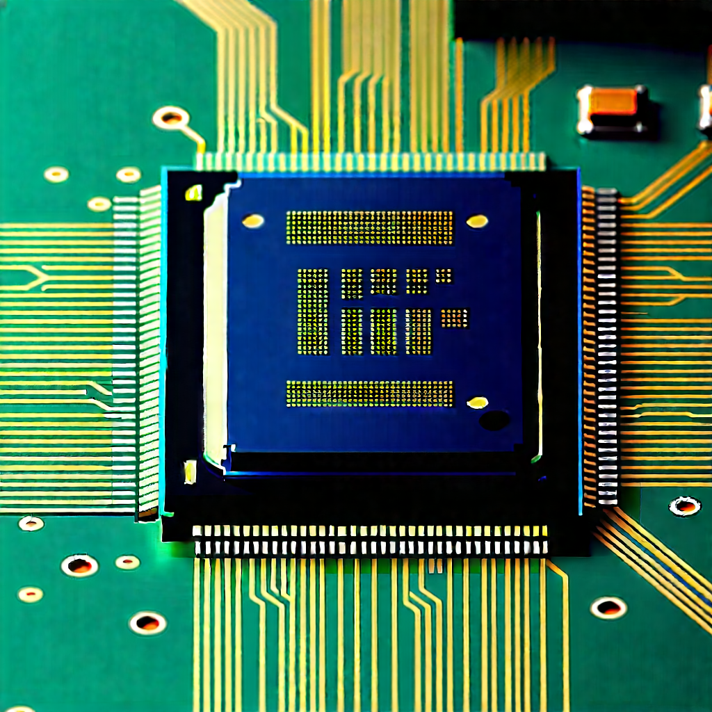 Close-up of microprocessor