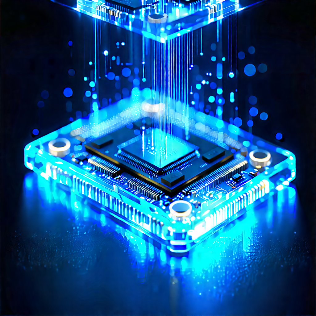 Close-up Of Memory Module With Close-up Computer