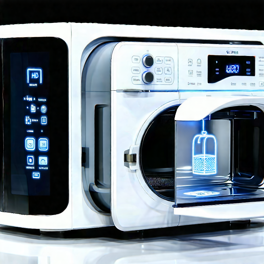 Innovative Smart Appliance Design With White Microwave
