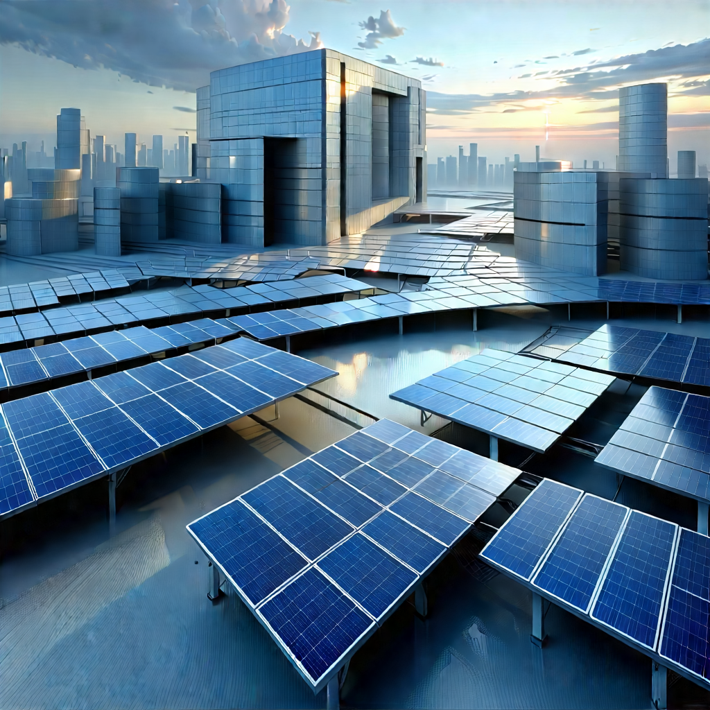 Innovative Renewable Energy (design:1.37) With Large Building