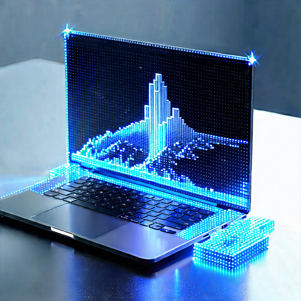 Laptop With Holographic Display With Laptop Computer