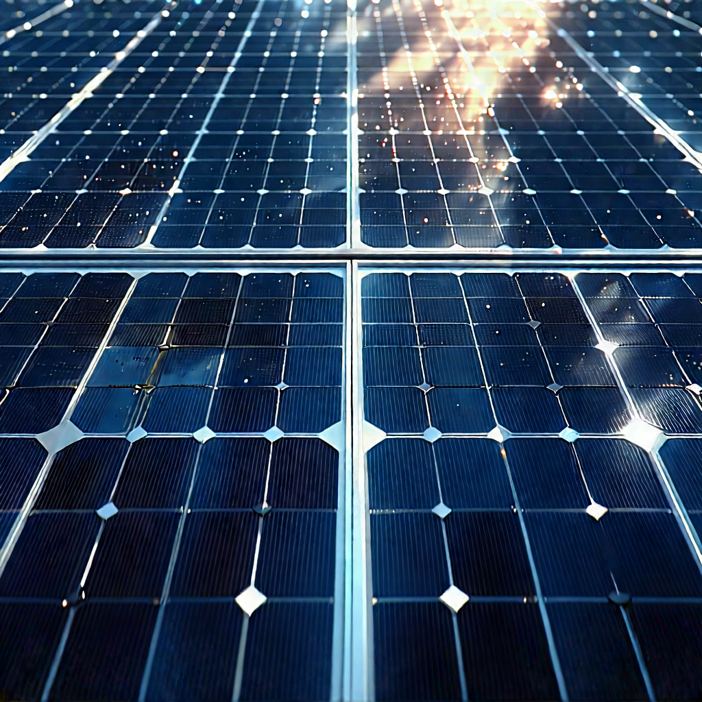 Solar Panel With Digital Particles With Large Solar